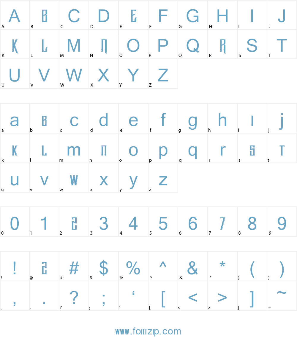Blnker Font Character